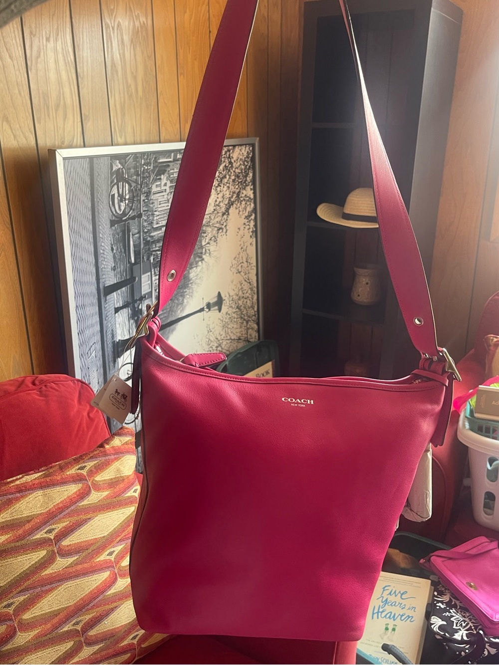 Hot pink coach bag